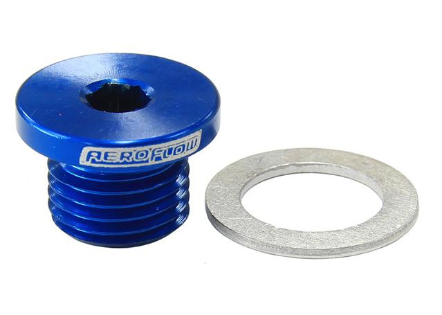 Aeroflow AF814-M12-01 Metric Port Plug M12 X 1.25 Blue