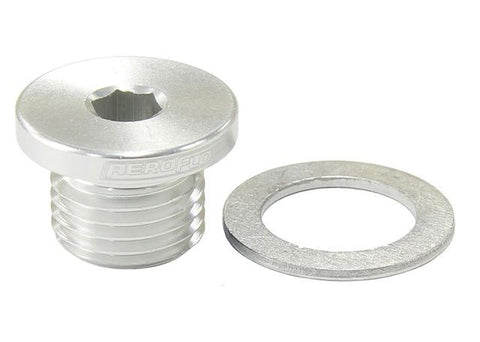 Aeroflow AF814-M12-01S Metric Port Plug M12 X 1.25 Silver