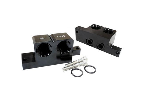 Aeroflow Oil Block Adapter 90 Front/Rear Suits GM LS
