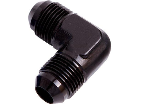 Aeroflow AF821-04BLK Male Flare Union 90Deg -4AN Black