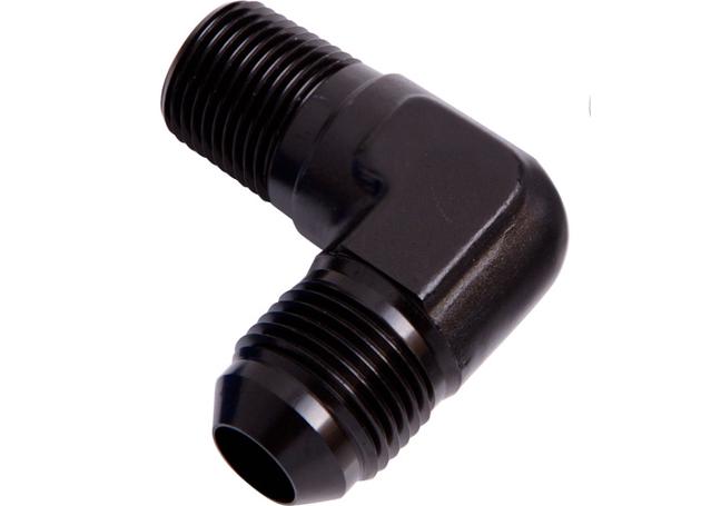 Aeroflow AF822-10-06BLK Male 90Deg 3/8" Npt To -10AN Black