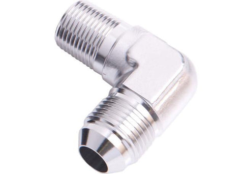 Aeroflow AF822-06-06S Male 90Deg 3/8" Npt To -6AN Silver