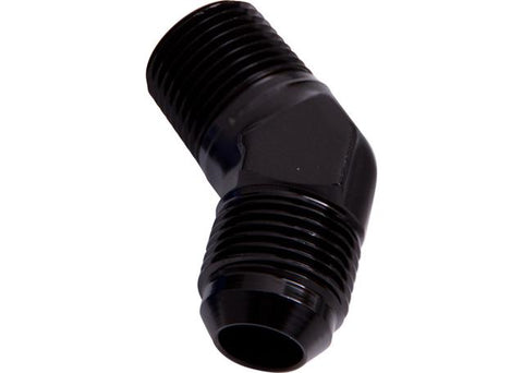 Aeroflow AF823-03BLK Male 45Deg 1/8" Npt To -3AN Black