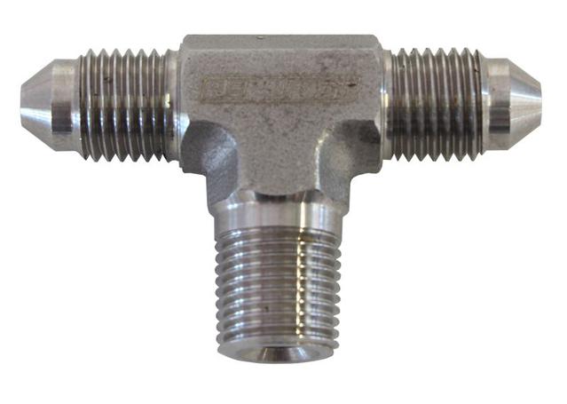 Aeroflow AF825-03SS Tee -3AN With 1/8" NPT On Side