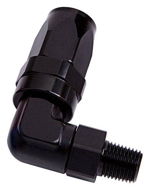 Aeroflow AF829-06-06BLK Male 3/8" Npt 90Deg To -6AN Black