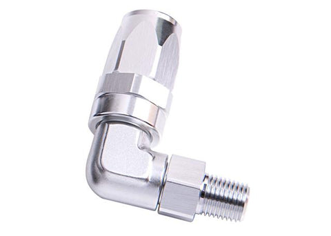Aeroflow AF829-06-06S Male 3/8" Npt 90Deg To -6AN Silver