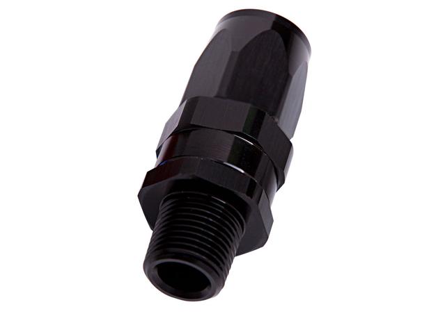 Aeroflow AF830-06-04BLK Male 1/4" Npt Straight To -6AN