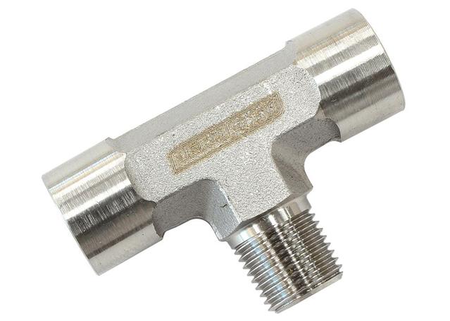 Aeroflow AF835-02SS 1/8" Bspt Female Tee Male Side Male