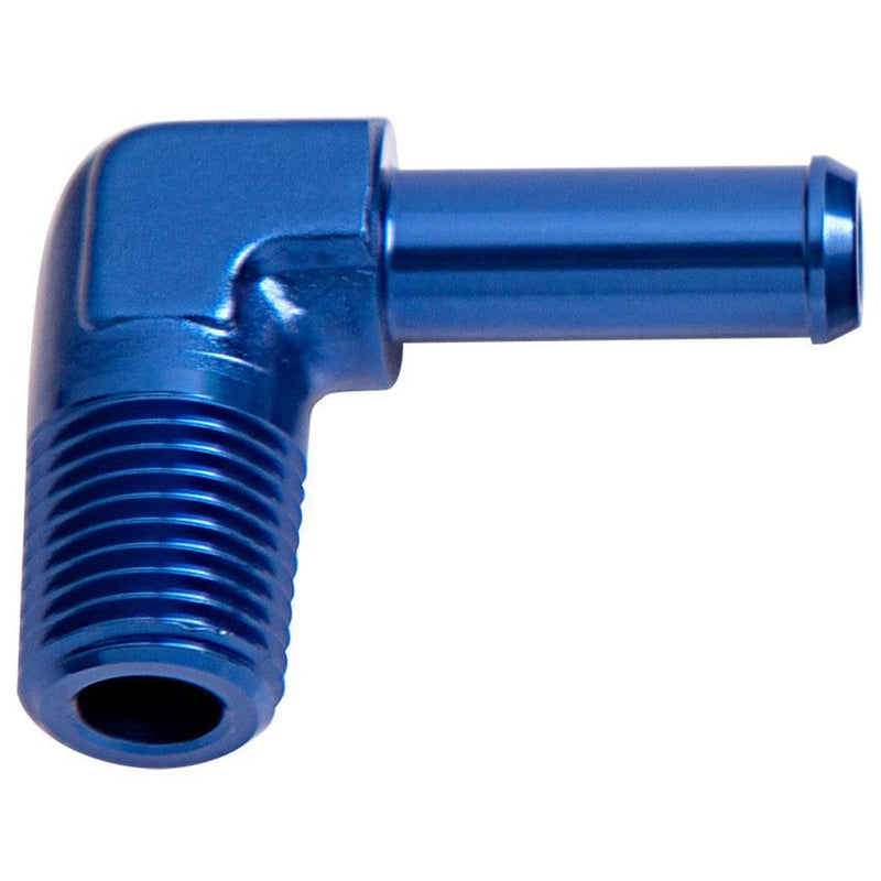 Aeroflow AF842-05 90Deg 1/8" Npt To 5/16" Barb Blue 90Deg