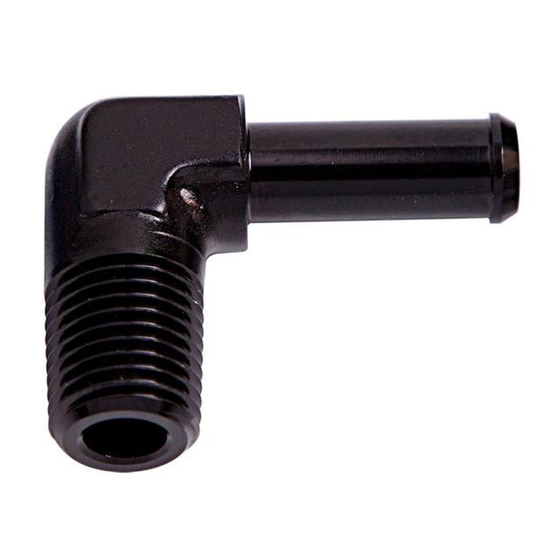 Aeroflow AF842-05BLK 90Deg 1/8" Npt To 5/16" Barb Black