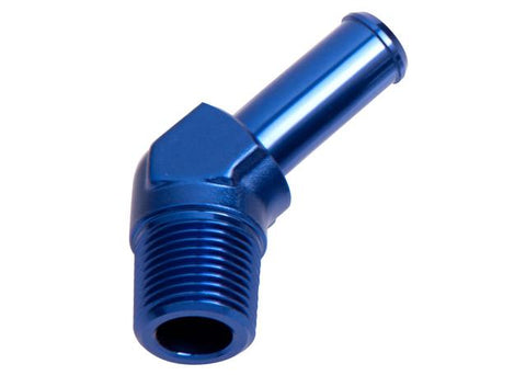 Aeroflow AF845-04 45Deg 1/8" Npt To 1/4" Barb Blue 45Deg