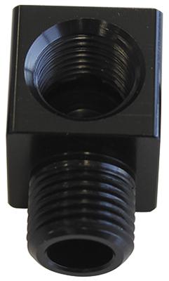 Aeroflow AF896-02BLK 90Deg Male To F/Male 1/8" Black