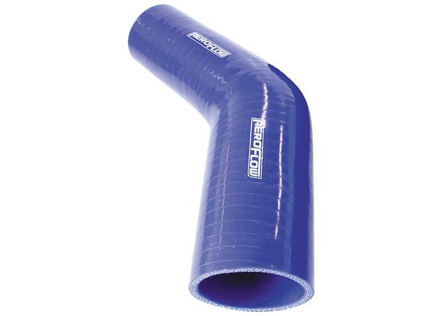 Aeroflow Silicone Hose Reducer 45 Deg Blue ID 3.25-2.75"
