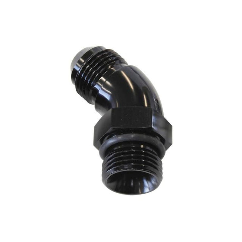 Aeroflow AF902-06-08BLK 45Deg -8ORB To -6AN Complete With