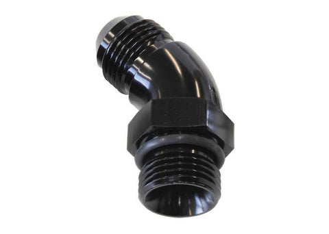 Aeroflow AF902-04-06BLK 45Deg -6ORB To -4AN Complete With