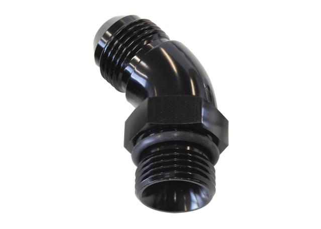 Aeroflow AF902-04-06BLK 45Deg -6ORB To -4AN Complete With