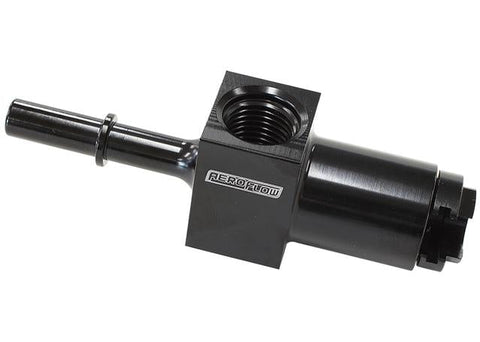 Aeroflow AF905-01BLK 5/16" Female To Male With 1/8"Port