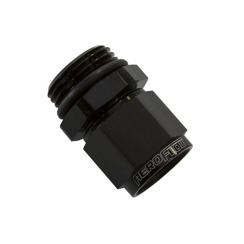 Aeroflow AF907-06BLK -6ORB To Female -6 Swivel Nut Black