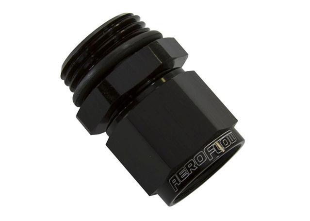 Aeroflow AF907-08BLK -8ORB To Female -8 Swivel Nut Black