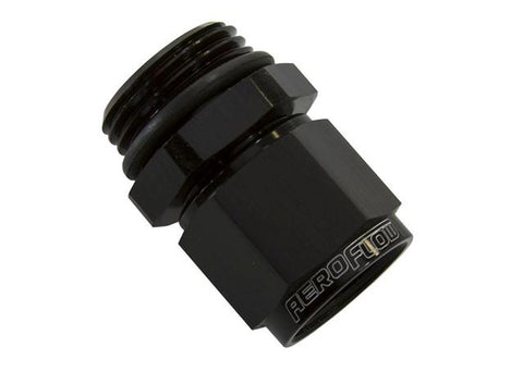 Aeroflow AF907-08-12BLK -12ORB To Female -8 Swivel Nut