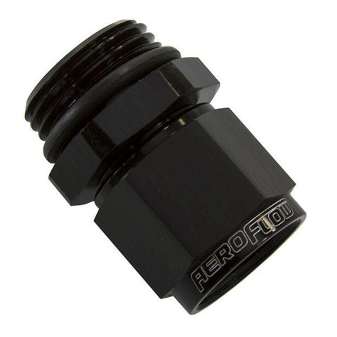 Aeroflow AF907-08-06BLK -6ORB To Female -8 Swivel Nut