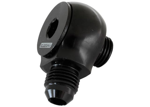 Aeroflow AF909-06-08BLK Slimline -8ORB To -6AN 90Deg fits