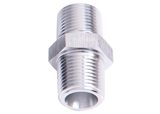 Aeroflow AF911-08S Male Coupler 1/2" Npt Silver Male To