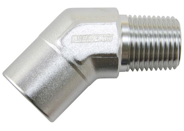 Aeroflow AF915-04S 45Deg Female - Male Elbow 1/4 Npt