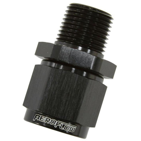 Aeroflow AF916-06-06BLK 3/8" Npt To -6AN Female Nut Black