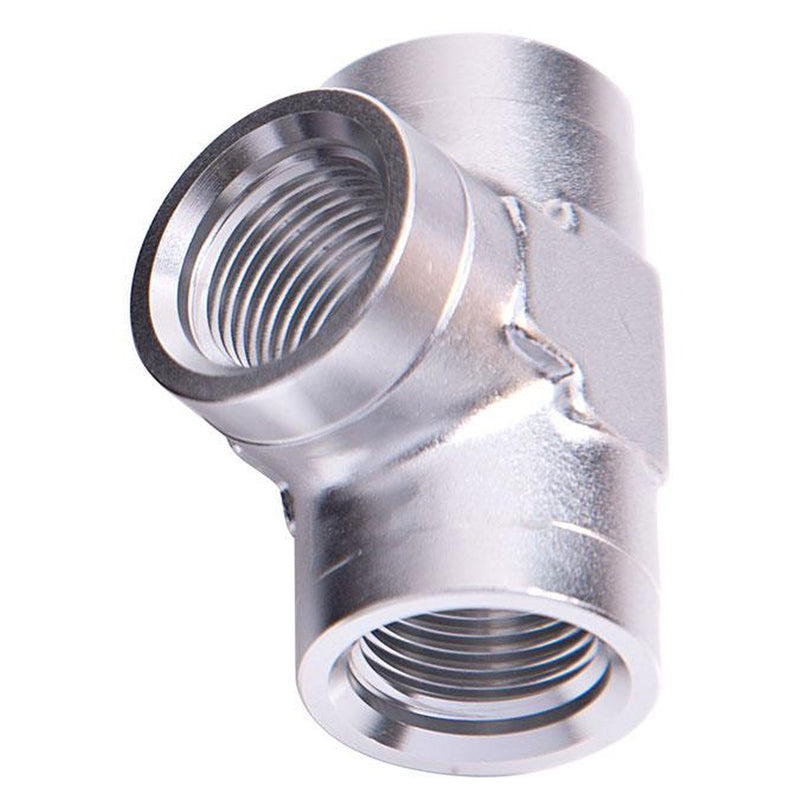Aeroflow AF917-02S Female Pipe Tee 1/8" NPT Silver Female