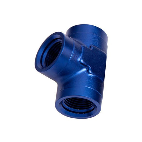 Aeroflow AF917-04 Female Pipe Tee 1/4" NPT Blue Female