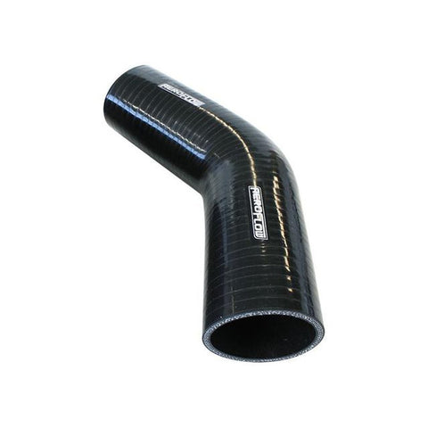 Aeroflow AF9202-063 Silicone Hose 45Deg; Black I.D .63"