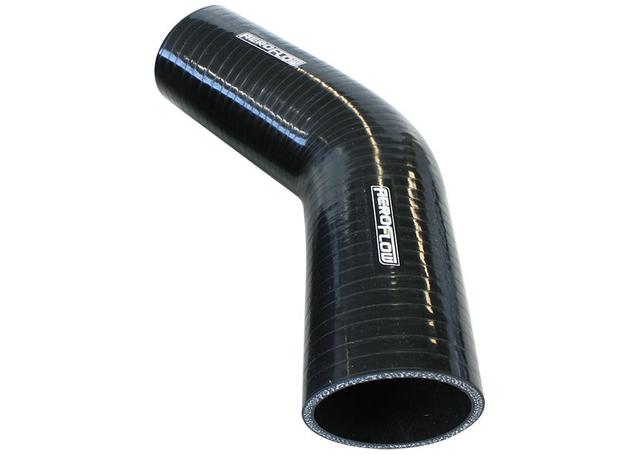 Aeroflow AF9202-175 Silicone Hose 45Deg; Black I.D 1.75"