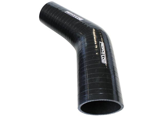 Aeroflow Silicone Hose Reducer 45 Deg Black I.D