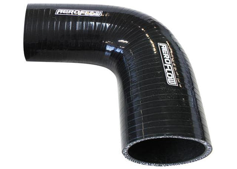 Aeroflow Silicone Hose Reducer 90 Deg Black I.D .75-.70"