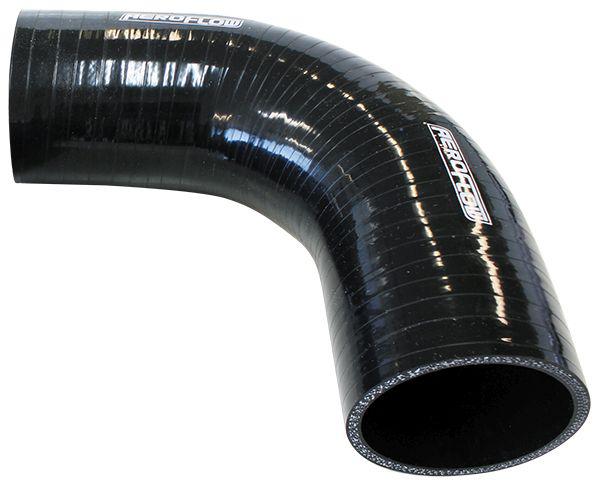 Aeroflow AF9203-250 Silicone Hose 90Deg; Black I.D 2.50"
