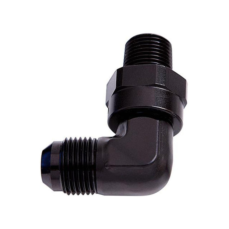 Aeroflow AF922-08-06BLK 90Deg 3/8" Npt To -8AN Black Male