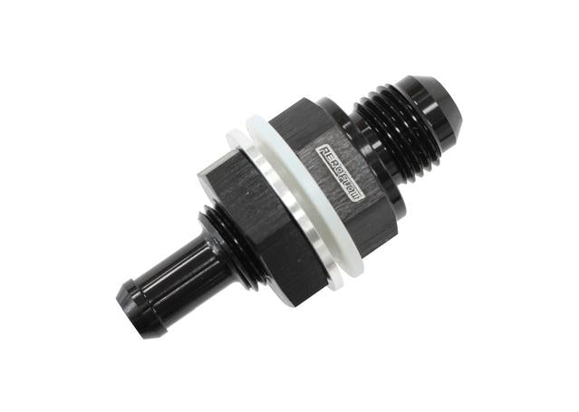 Aeroflow AF927-06-06BLK -6AN Bulkhead Fitting With 3/8