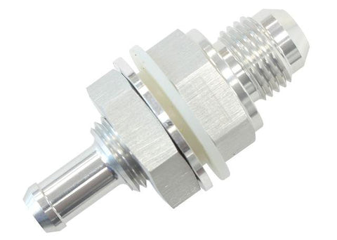 Aeroflow AF927-06-06S -6AN Bulkhead Fitting With 3/8 Barb