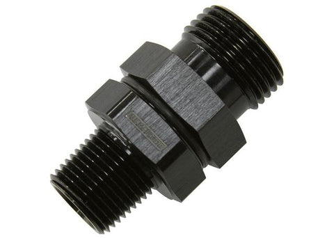 Aeroflow AF928-10-06BLK -10ORB To 3/8" Npt Coupler Black