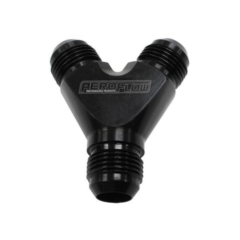 Aeroflow AF930-06-04BLK Y Block -6AN Out -4AN In Black 1x