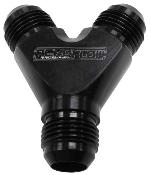 Aeroflow AF930-08-06BLK Y Block -8AN In -6AN Out Black 1x