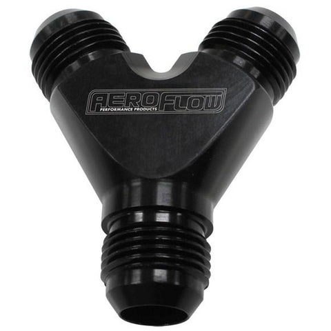 Aeroflow AF930-08-08BLK Y Block -8AN Black 3x -8AN Male