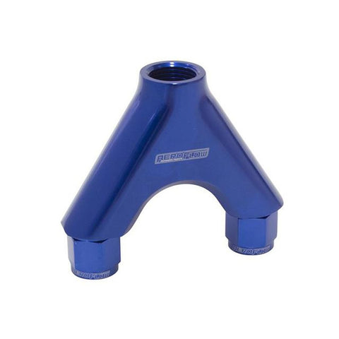Aeroflow AF939-08-10 Billet Y-Piece 2X -8AN Female To 1X