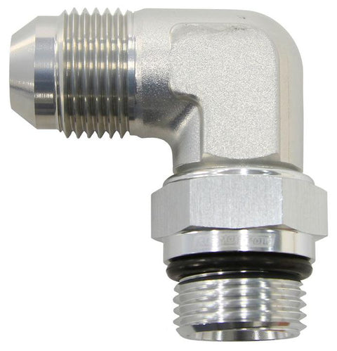 Aeroflow AF949-06-08S Male -8ORB 90 To -6AN Male Silver