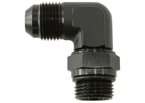 Aeroflow AF949-06BLK Male -6ORB 90 To -6AN Male Black