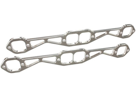 Aeroflow Header Flanges Set 1-3/4" Square Port Fits SBC