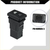 Black plastic air comp push button switch with matte finish and embossed label for Toyota Land Cruiser 4Runner