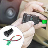 Back view of black plastic air comp push button switch with green connector and colorful wiring for toyota Land Cruiser