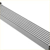 Silver aluminum air cooled intercooler radiator with ribbed design and black end caps for chevrolet equinox terrain 1.5l